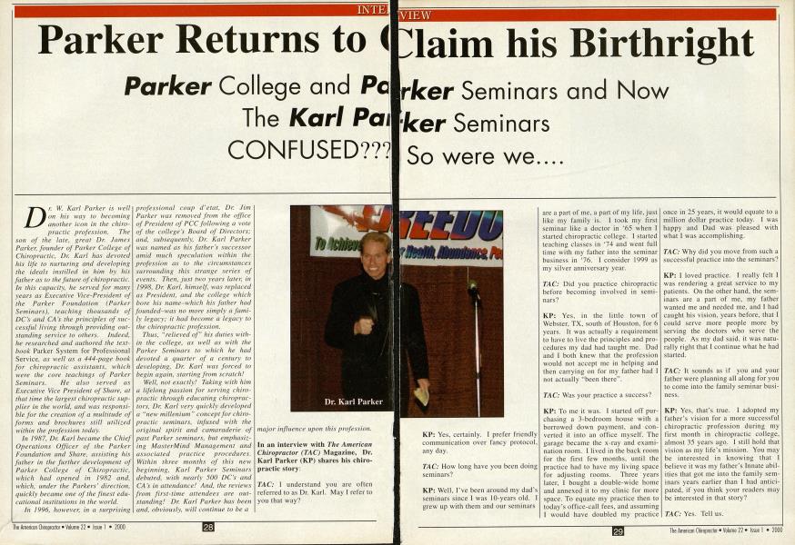 Parker Returns to Claim his Birthright
