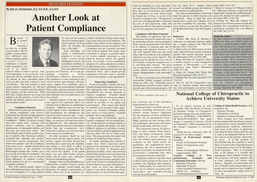 Another Look at Patient Compliance