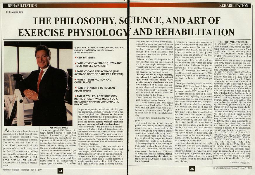 THE PHILOSOPHY, SCIENCE, AND ART OF EXERCISE PHYSIOLOGY AND REHABILITATION