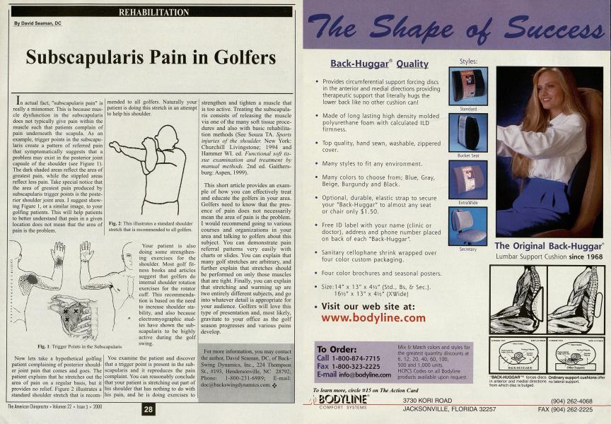 Subscapularis Pain in Golfers