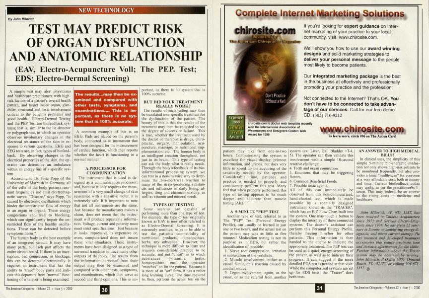 TEST MAY PREDICT RISK OF ORGAN DYSFUNCTION AND ANATOMIC RELATIONSHIP