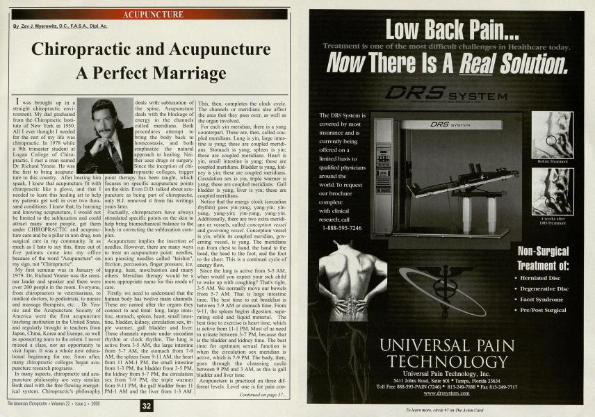 Chiropractic and Acupuncture A Perfect Marriage