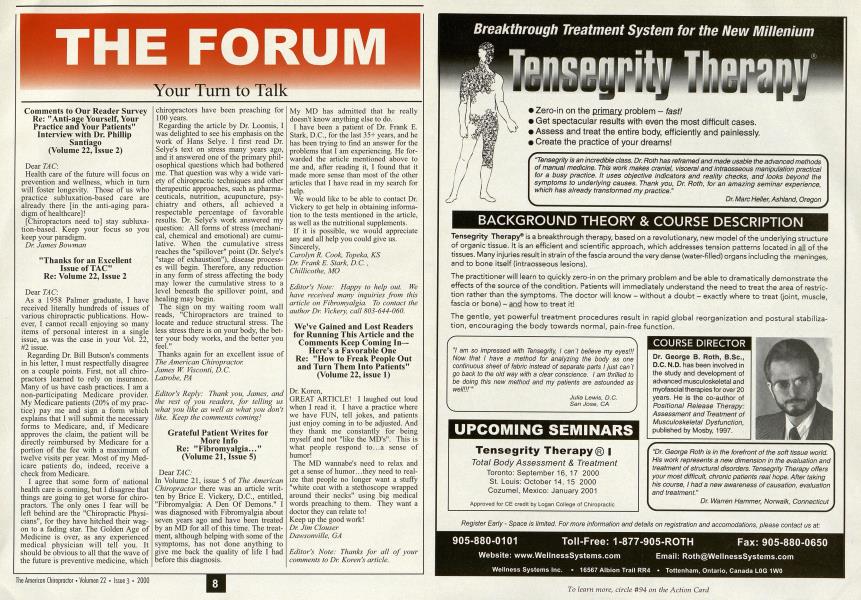 Comments to Our Reader Survey Re: "Anti-age Yourself, Your Practice and Your Patients" Interview with Dr. Phillip Santiago