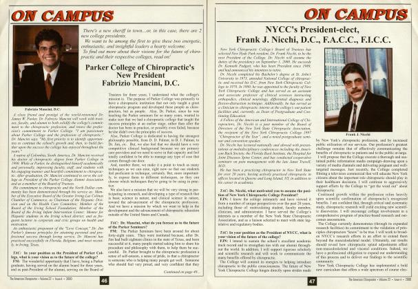 Parker College of Chiropractic's New President Fabrizio Mancini, D.C.