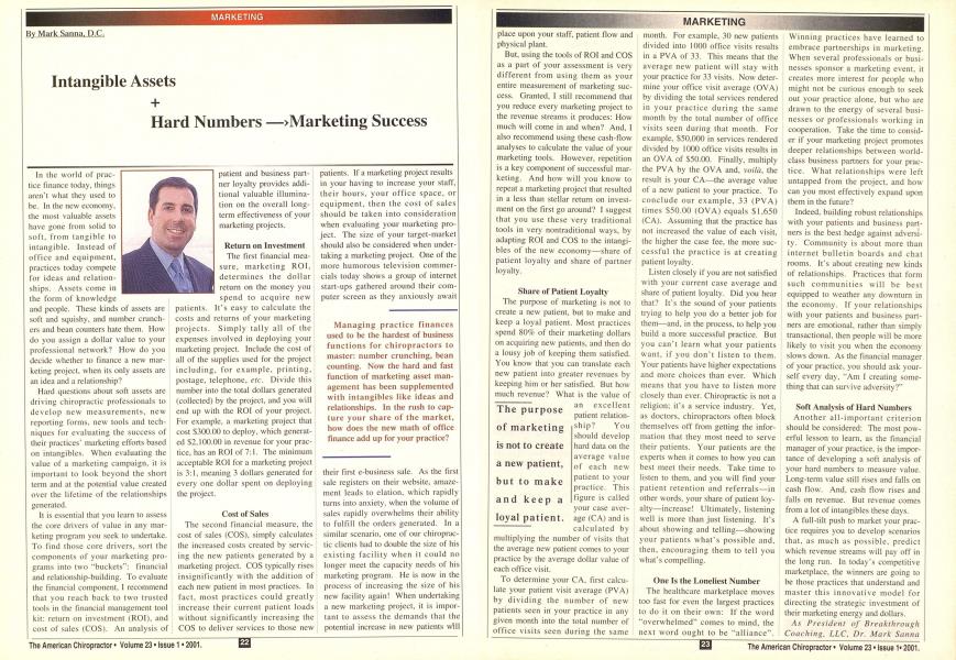 Intangible Assets + Hard Numbers --> Marketing Success
