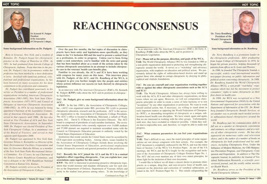 REACHING CONSENSUS
