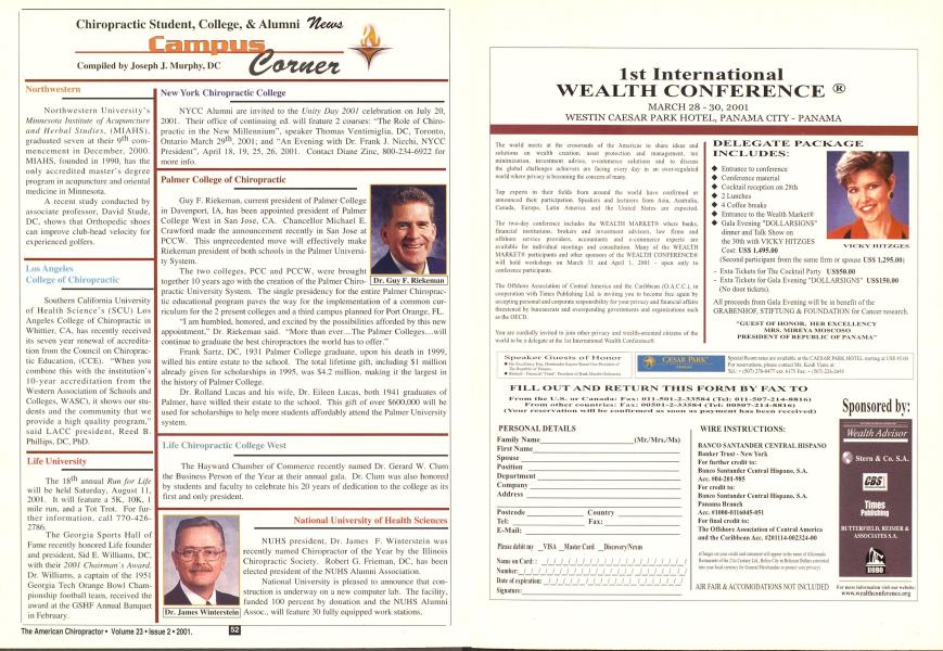 Chiropractic Student, College, & Alumni News