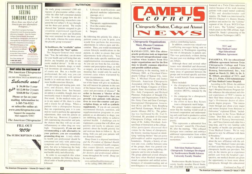 Chiropractic Student, College and Alumni NEWS