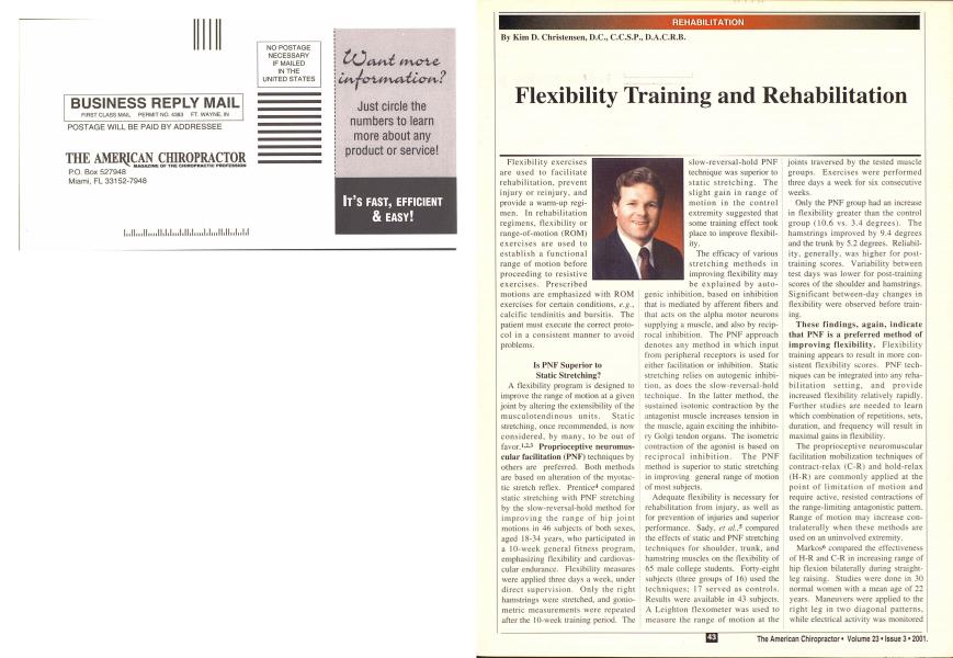 Flexibility Training and Rehabilitation