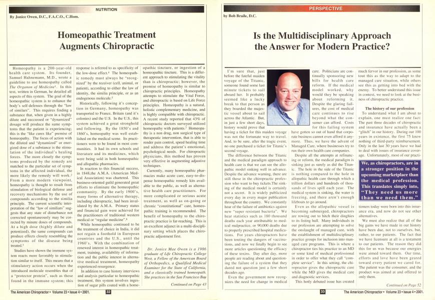 Is the Multidisciplinary Approach the Answer for Modern Practice?