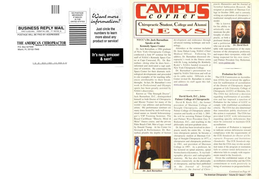 Chiropractic Student, College and Alumni NEWS