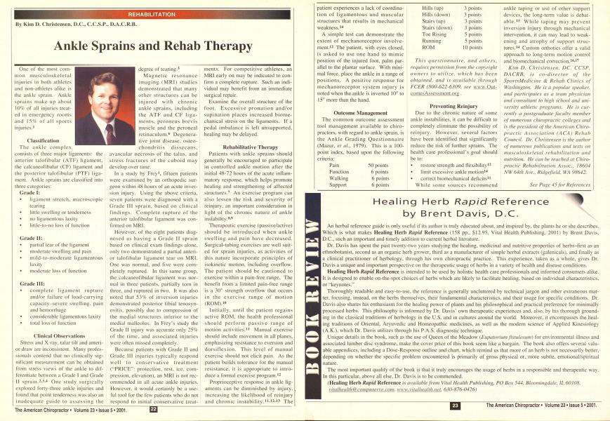 Ankle Sprains and Rehab Therapy