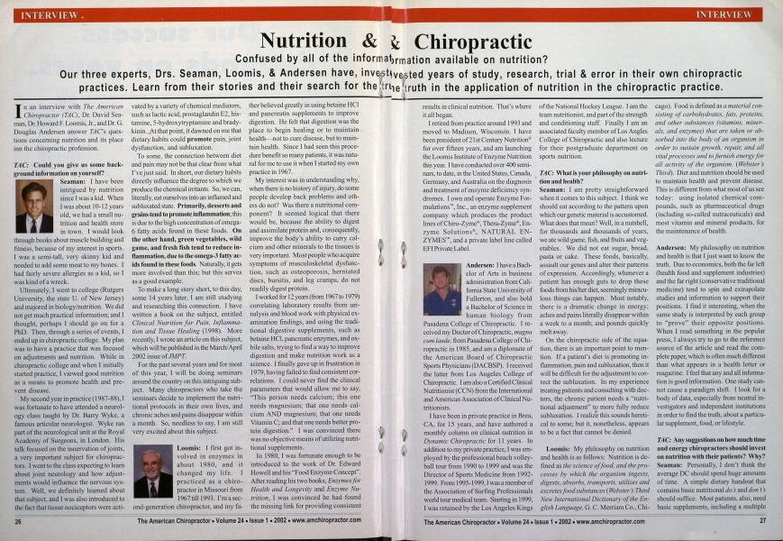 Nutrition & Chiropractic
