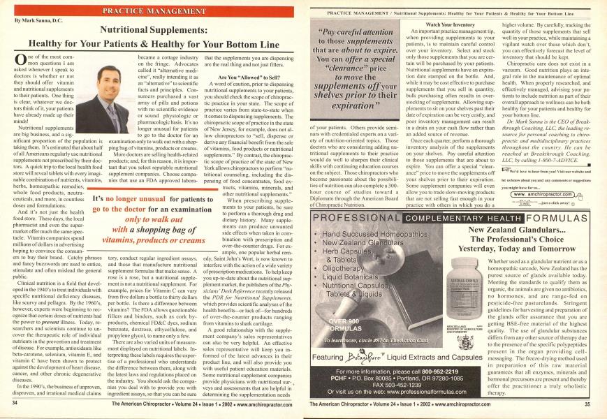 Nutritional Supplements: Healthy for Your Patients & Healthy for Your Bottom Line