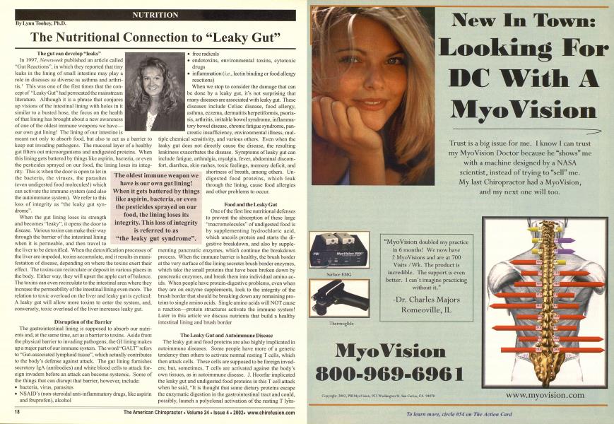 The Nutritional Connection to "Leaky Gut"