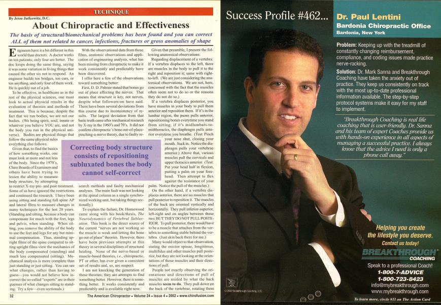 About Chiropractic and Effectiveness
