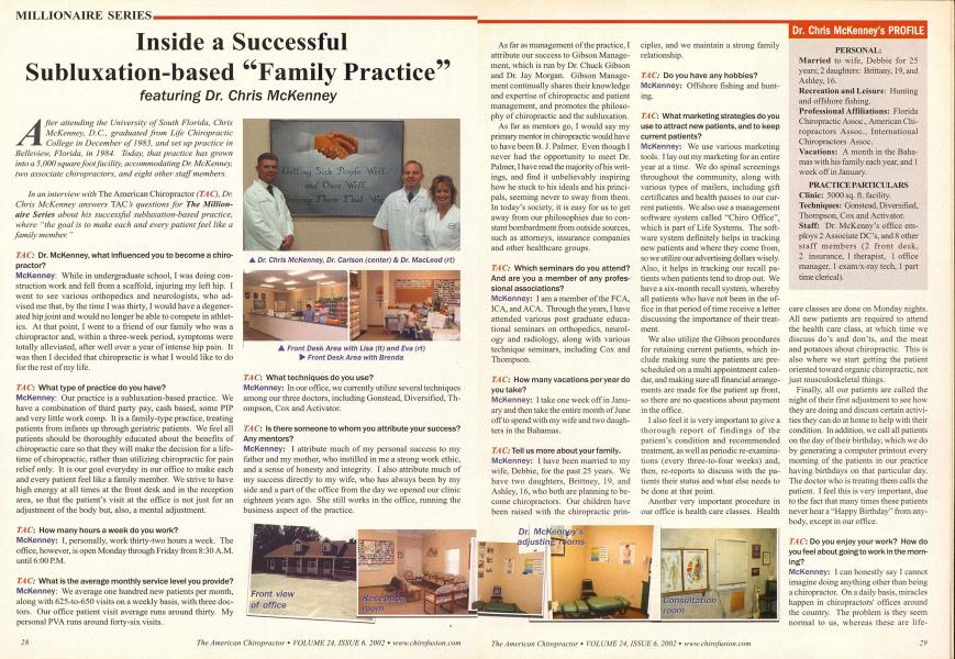 Inside a Successful Subluxation-based "Family Practice"