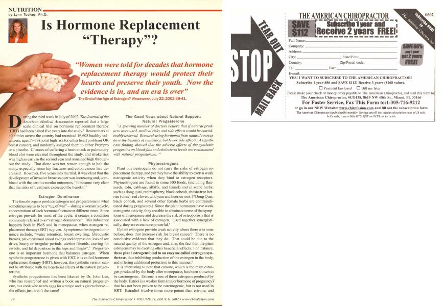 Is Hormone Replacement "Therapy"?
