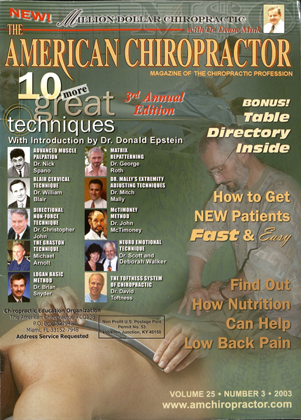 Issue: - March 2003 | The American Chiropractor