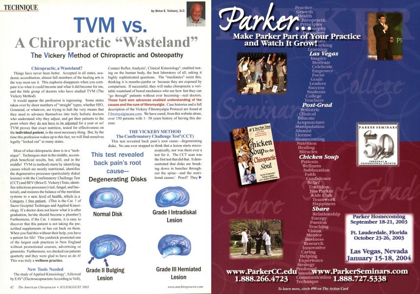 TVM vs. A Chiropractic "Wasteland"