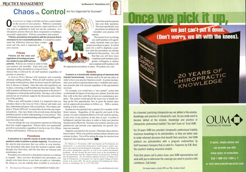 Chaos vs. Control Are You Organized for Success?