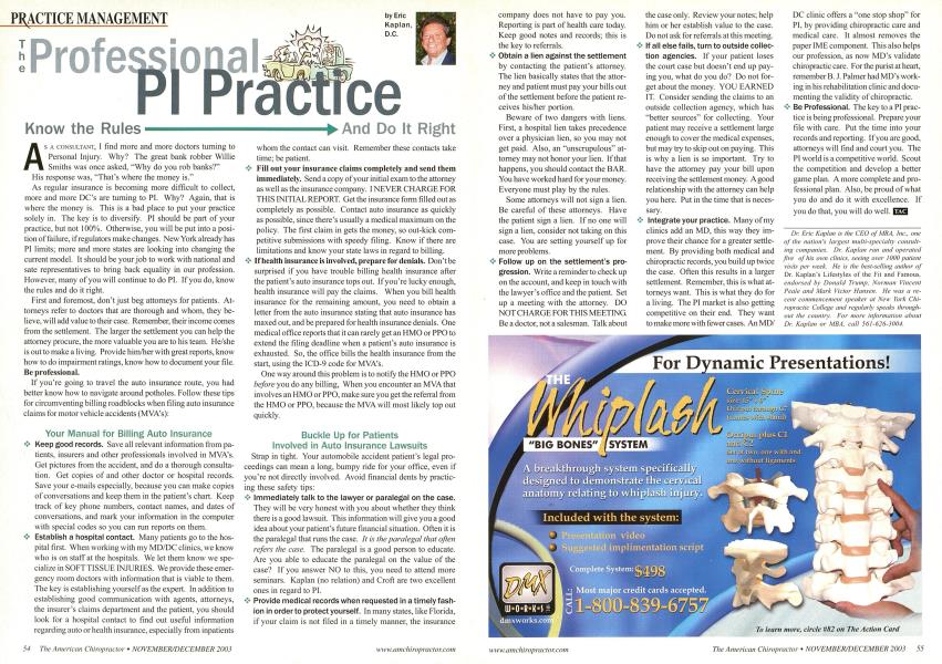 The Professional PI Practice