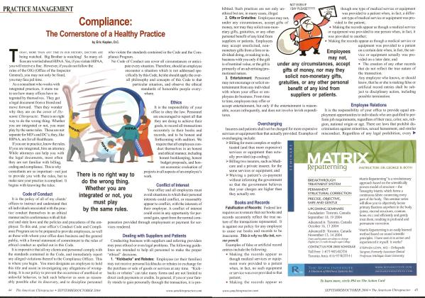 Compliance: The Cornerstone of a Healthy Practice