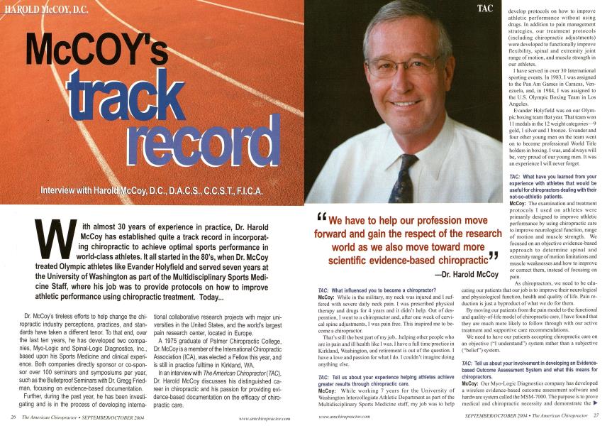 McCOY's track record