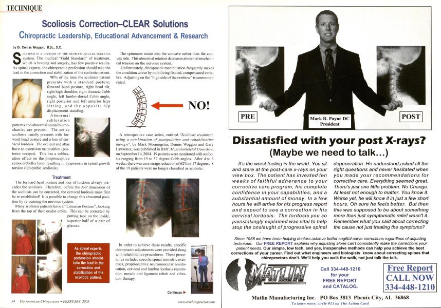 Scoliosis Correction-CLEAR Solutions Chiropractic Leadership, Educational Advancement & Research