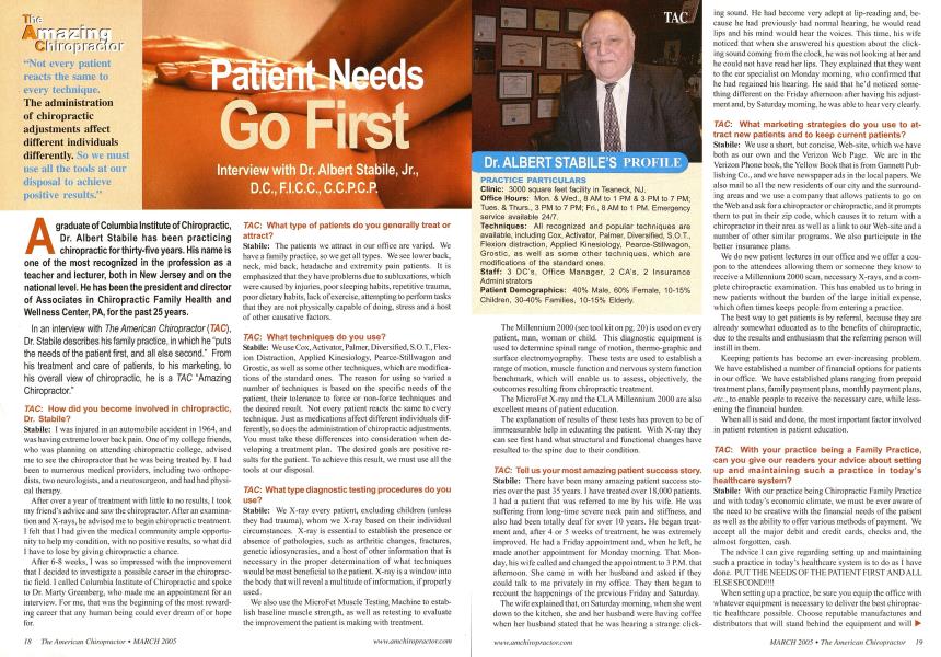 Patient Needs Go First