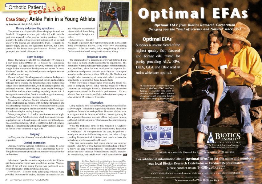 Case study: Ankle Pain in a Young Athlete