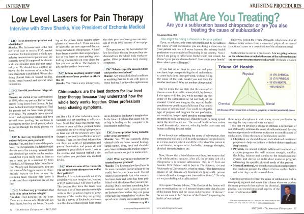 Low Level Lasers for Pain Therapy Interview with Steve Shanks, Vice President of Erchonia Medical