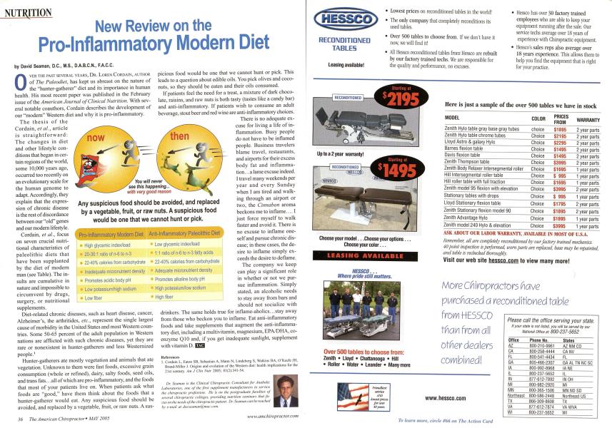 New Review on the Pro-Inflammatory Modern Diet