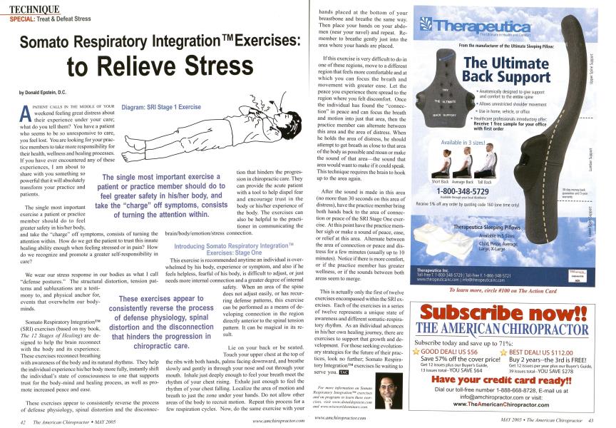 Somato Respiratory Integration Exercises: to Relieve Stress
