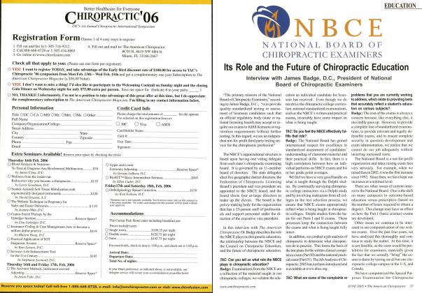NBCE NATIONAL BOARD OF CHIROPRACTIC EXAMINERS