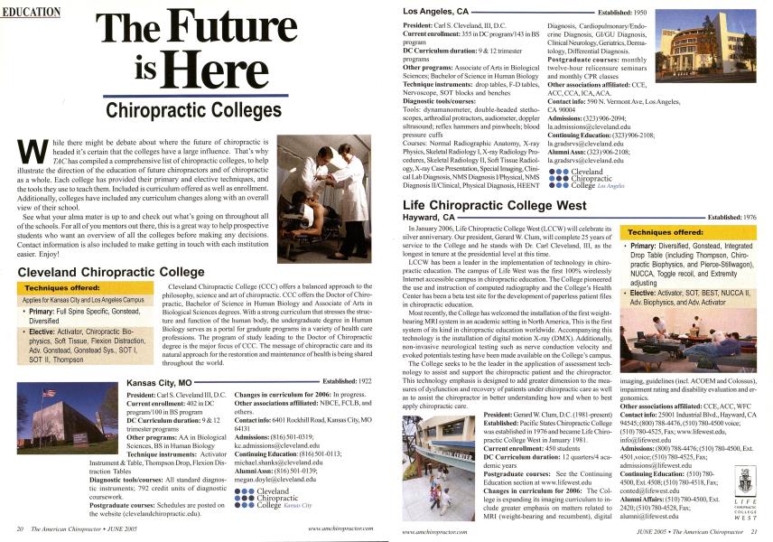 The Future is Here Chiropractic Colleges