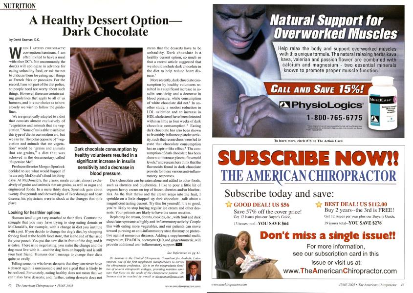 A Healthy Dessert Option--Dark Chocolate