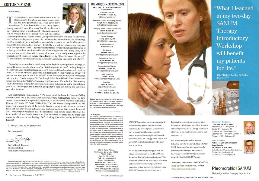 EDITOR'S MEMO In this issue...