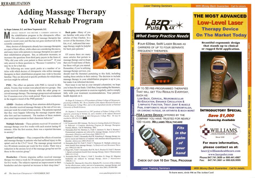 Adding Massage Therapy to Your Rehab Program