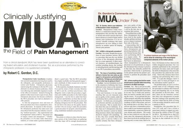 Clinically Justifying MUA in the Field of Pain Management