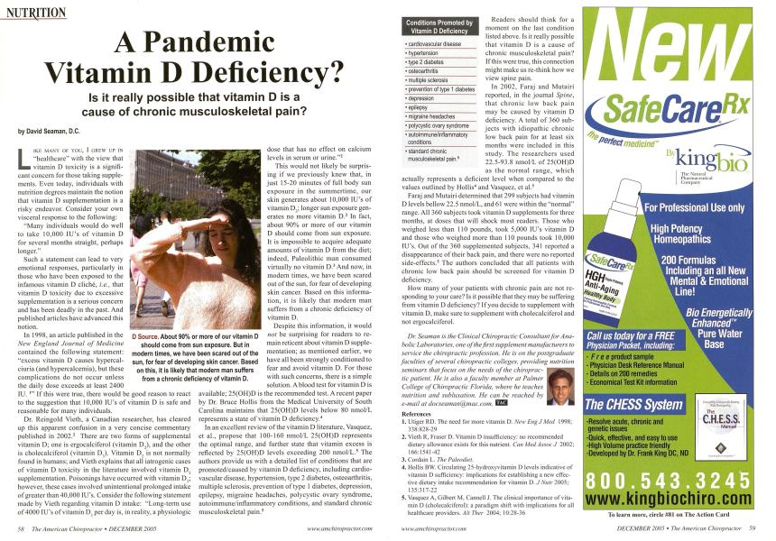 A Pandemic Vitamin D Deficiency?