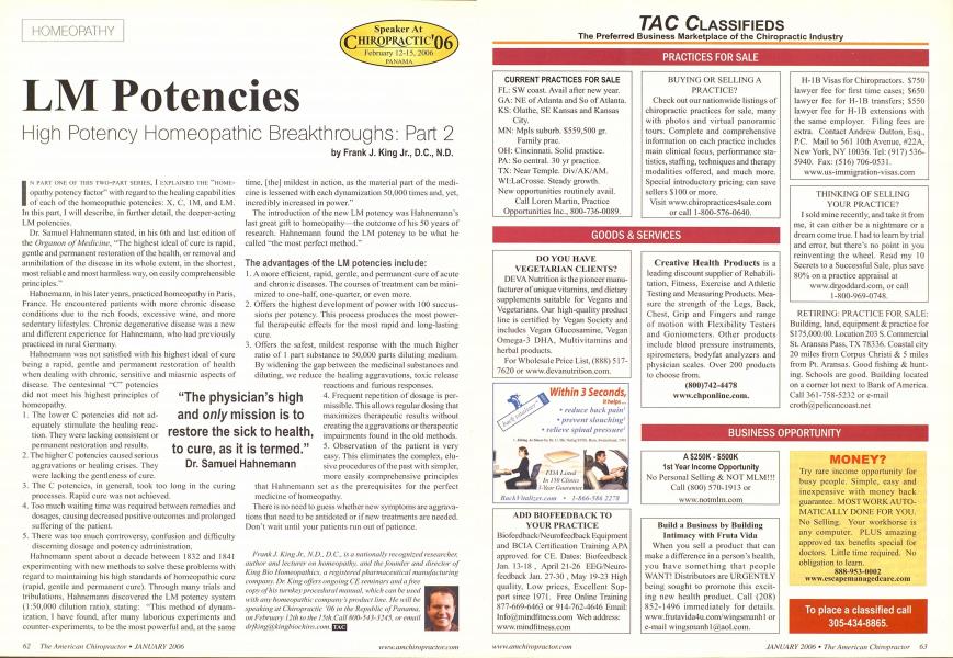 LM Potencies High Potency Homeopathic Breakthroughs: Part 2