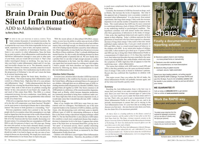 Brain Drain Due to Silent Inflammation ADD to Alzheimer's Disease