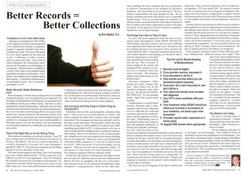Better Records Better Collections
