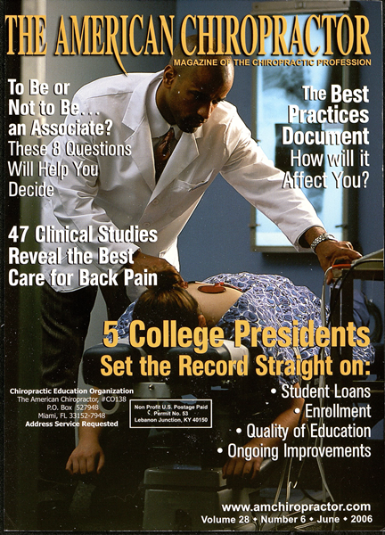 Issue: - June 2006 | The American Chiropractor