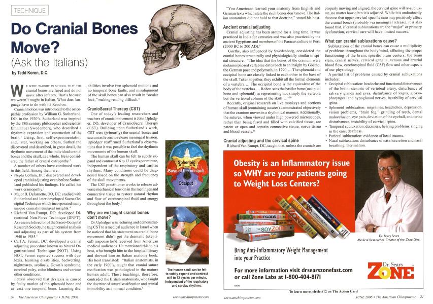 Do Cranial Bones Move? (Ask the Italians)