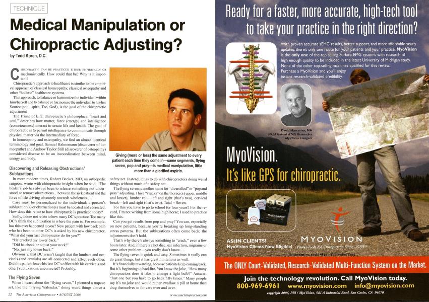 Medical Manipulation or Chiropractic Adjusting?