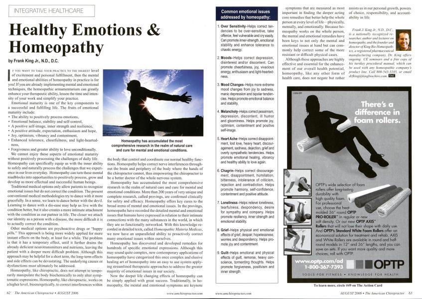 Healthy Emotions & Homeopathy