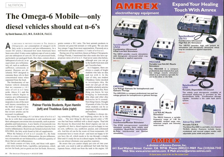 The Omega-6 Mobile--only diesel vehicles should eat n-6's