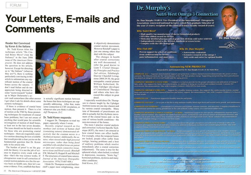 Your Letters, E-mails and Comments